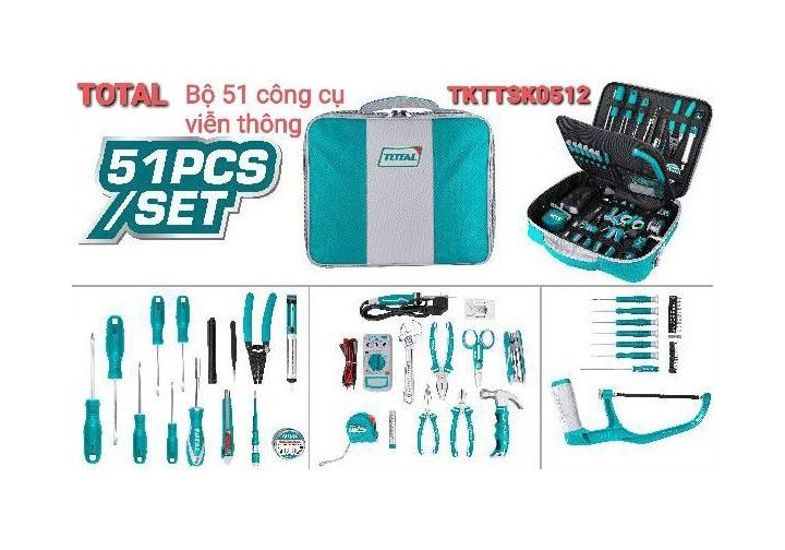 Bộ Đồ Nghề Ngành Viễn Thông 51 Chi Tiết Total TKTTSK0512 - hình ảnh sản phẩm thực tế 1