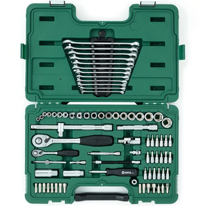Bộ Dụng Cụ Sửa Chữa Cơ Khí Ô Tô 80 Chi Tiết SATA 09518 Chính Hãng - hình ảnh sản phẩm thực tế 1