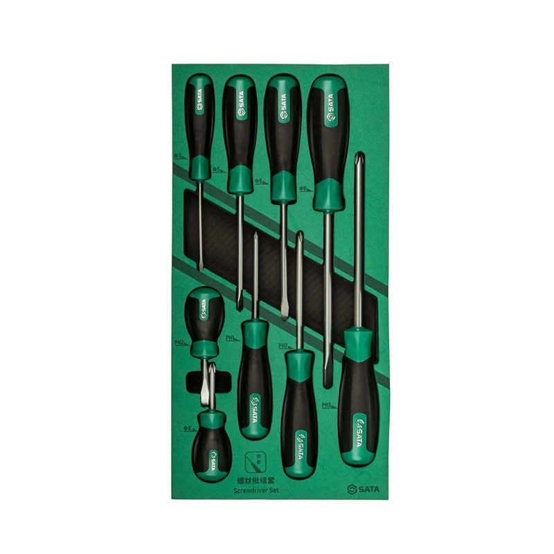 Bộ Khay Tuốc Nơ Vít SATA 09913A 9 Chi Tiết Chính Hãng - hình ảnh sản phẩm thực tế 1