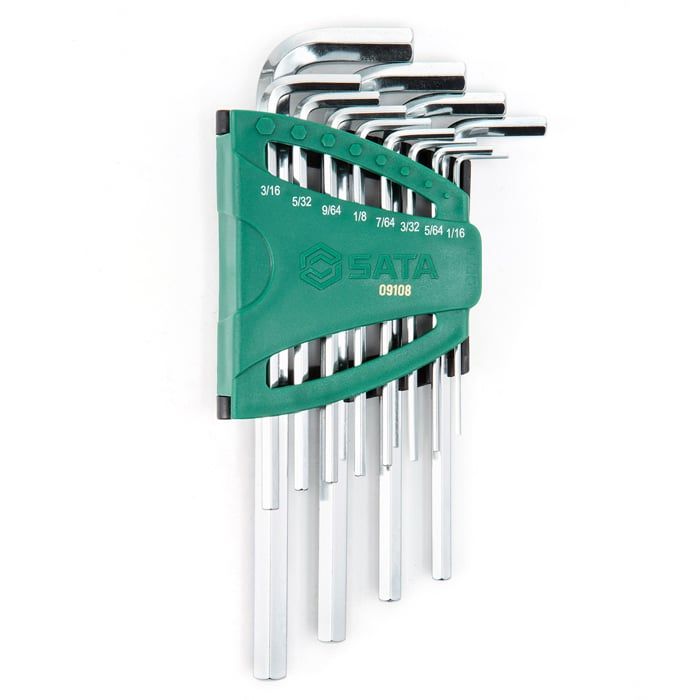 Bộ Lục Giác Dài SATA 09108 12 Chi Tiết Hệ Inch Chính Hãng - hình ảnh sản phẩm thực tế 1