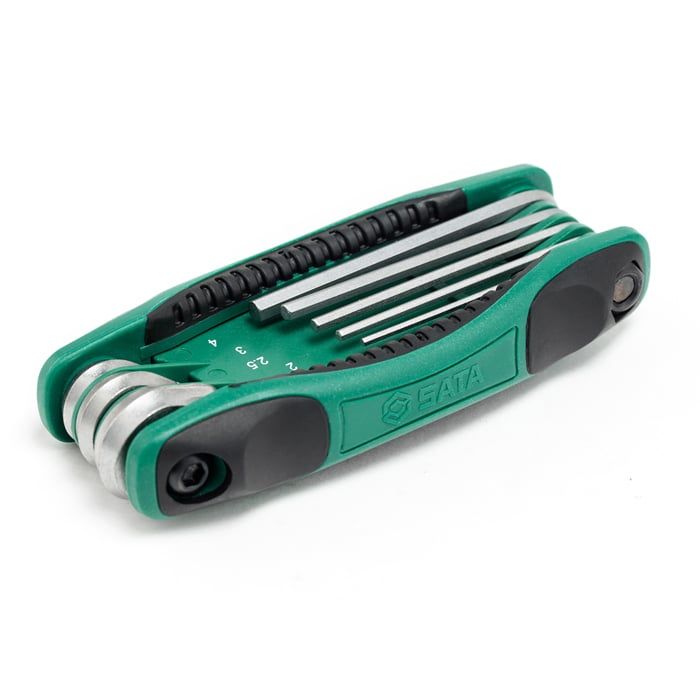 Bộ Lục Giác Gập 8 Chi Tiết SATA 09121 Hệ Mét Chính Hãng - hình ảnh sản phẩm thực tế 1