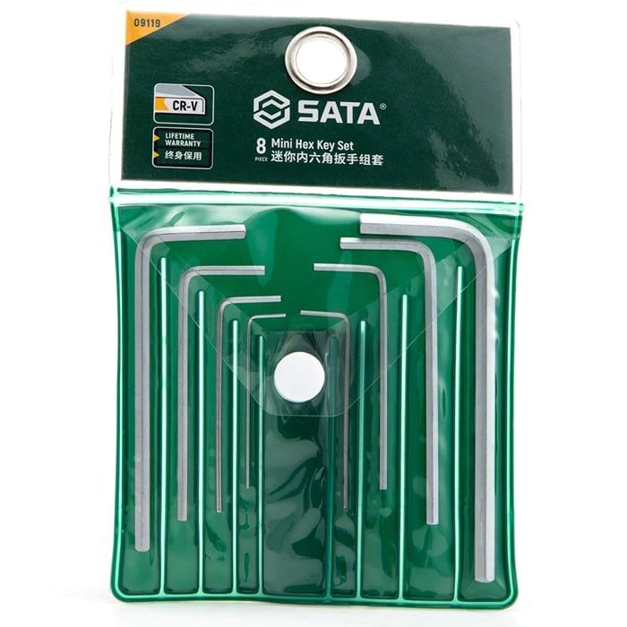 Bộ Lục Giác Mini Hệ Mét 8 Chi Tiết SATA 09119 Chính Hãng CR-V - hình ảnh sản phẩm thực tế 1
