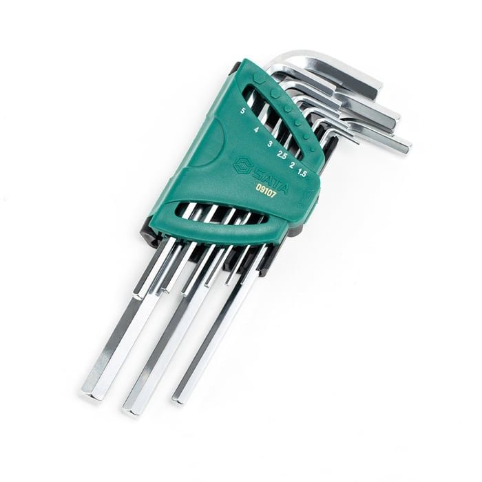 Bộ Lục Giác Ngắn Đầu Bằng SATA 09107 9 Chi Tiết Hệ Mét - hình ảnh sản phẩm thực tế 1