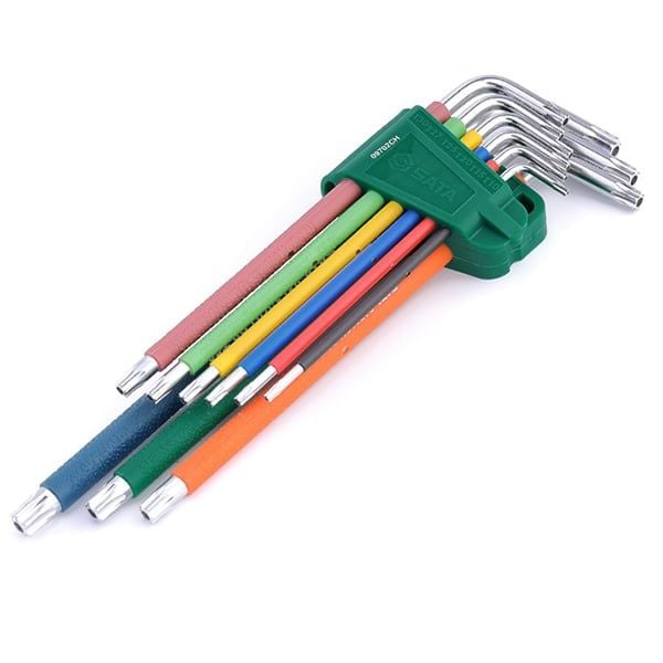 Bộ Lục Giác Sao Dài 9 Chi Tiết T10-T50 SATA 09702CH Chính Hãng - hình ảnh sản phẩm thực tế 1