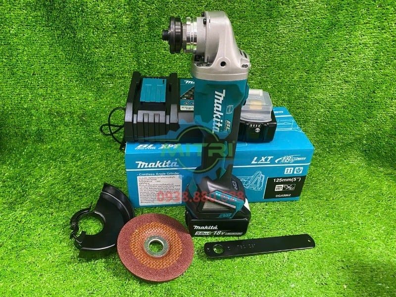 Máy Mài Góc Makita DGA506Z 18V LXT Combo 2 Pin 5Ah và Sạc - hình ảnh sản phẩm thực tế 2