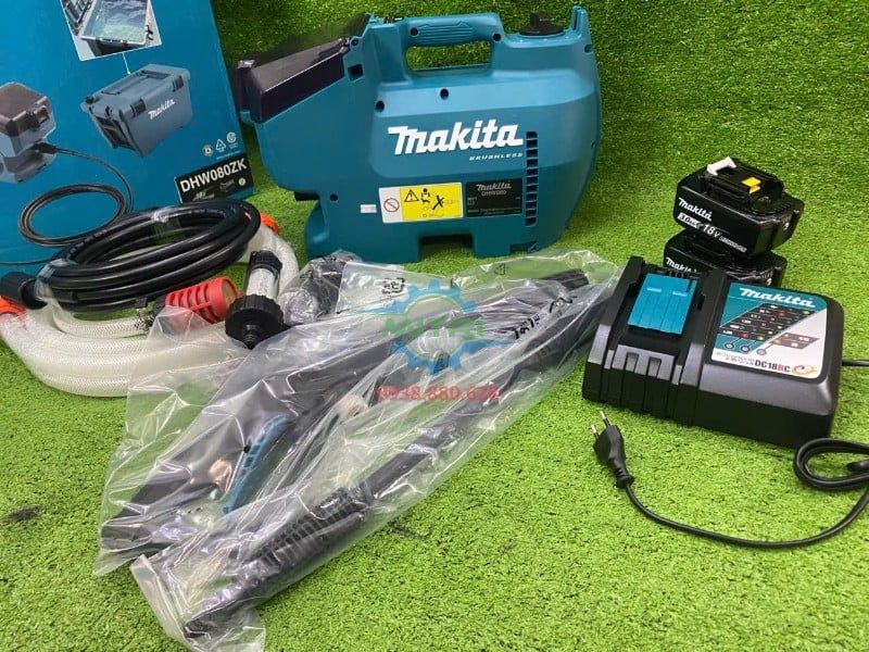 Máy Xịt Rửa Áp Lực Cao Dùng Pin Makita DHW080ZK Chính Hãng – 18Vx2, 80 Bar - hình ảnh sản phẩm thực tế 2