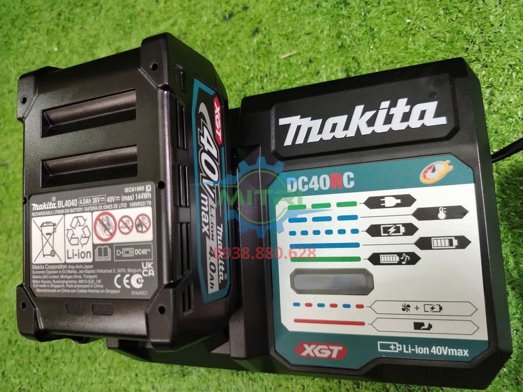 Bộ 2 Pin 4.0Ah + 1 Sạc Nhanh 40V Makita MKP1G002 Chính Hãng - hình ảnh sản phẩm thực tế 7