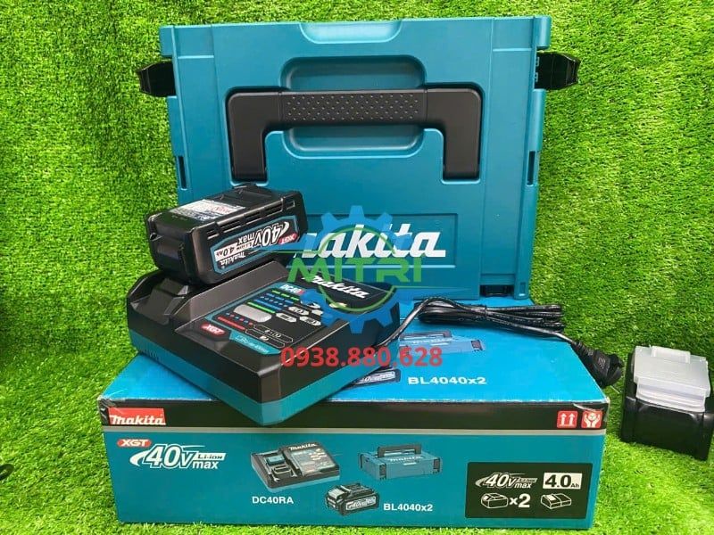 Bộ Pin Sạc Makita 191J97-1 Chính Hãng – 2 Pin BL4040 40V Max 4.0Ah + Sạc Nhanh DC40RA - hình ảnh sản phẩm thực tế 2