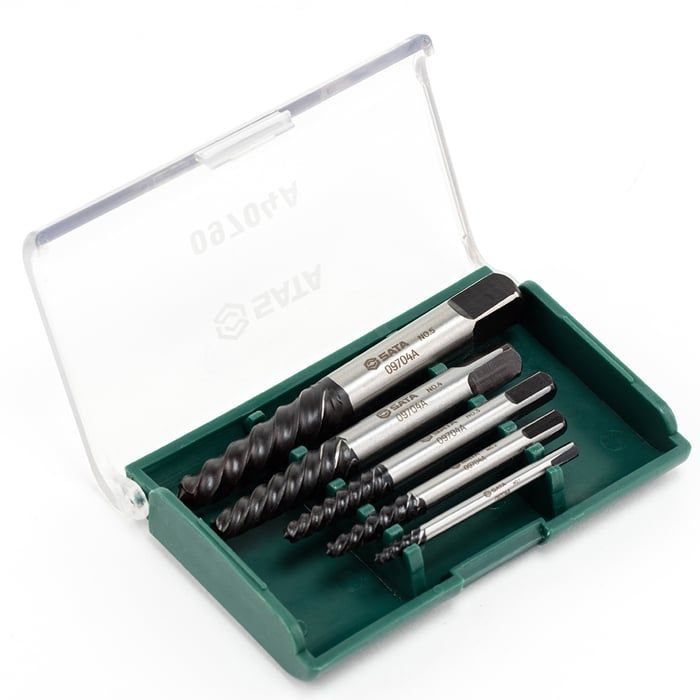 Bộ Tarô Nhổ Ốc Gãy 5 Chi Tiết SATA 09704A Chính Hãng - hình ảnh sản phẩm thực tế 1
