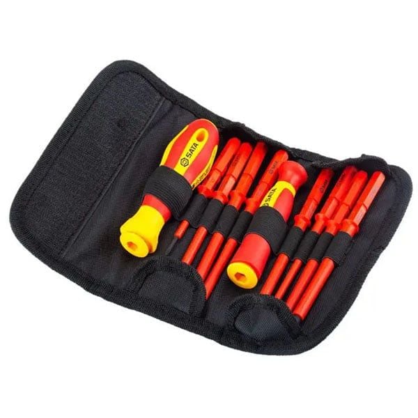 Bộ Tuốc Nơ Vít Cách Điện VDE 1000V 10 Chi Tiết SATA 09304 - hình ảnh sản phẩm thực tế 1