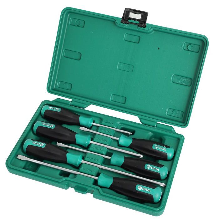 Bộ Tuốc Nơ Vít Dẹp & Bake Loại T 6 Chi Tiết SATA 09309 Chính Hãng - hình ảnh sản phẩm thực tế 1