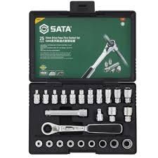 Bộ Tuýp 25 Chi Tiết Cần Tự Động Hệ Mét Và Inch SATA 09131 Chính Hãng - hình ảnh sản phẩm thực tế 1
