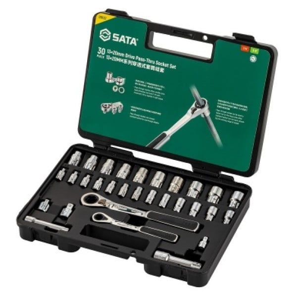 Bộ 30 Đầu Tuýp 13x20mm 30 Chi Tiết SATA 09132 Chính Hãng - hình ảnh sản phẩm thực tế 1