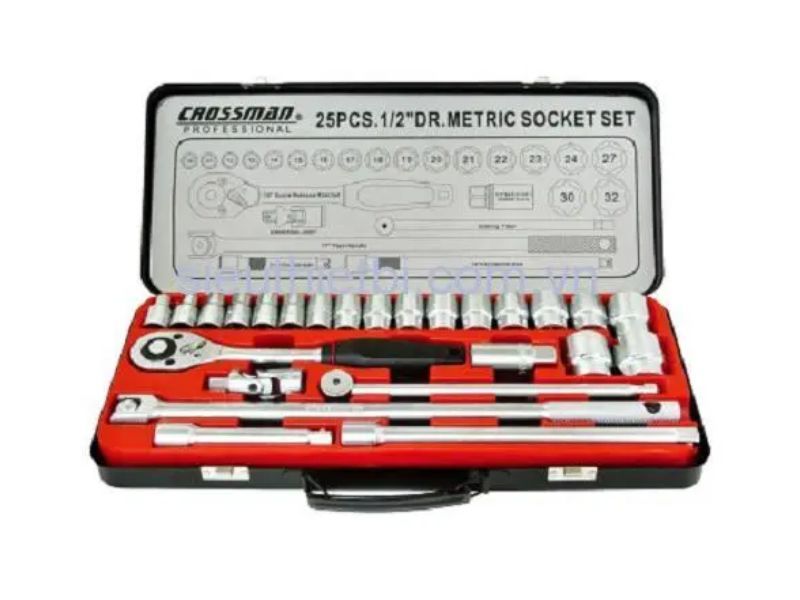 Bộ tuýp bông 1/2" 25 chi tiết Crossman 99-082 - hình ảnh sản phẩm thực tế 1