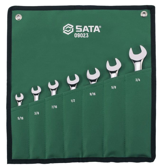 Bộ Cờ Lê Vòng Miệng Tự Động Hệ Inch SATA 09023 7 Chi Tiết - hình ảnh sản phẩm thực tế 1