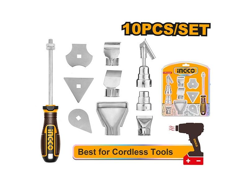 Bộ 10 Món Phụ Kiện Thổi Nhiệt INGCO HGA0131 - hình ảnh sản phẩm thực tế 1