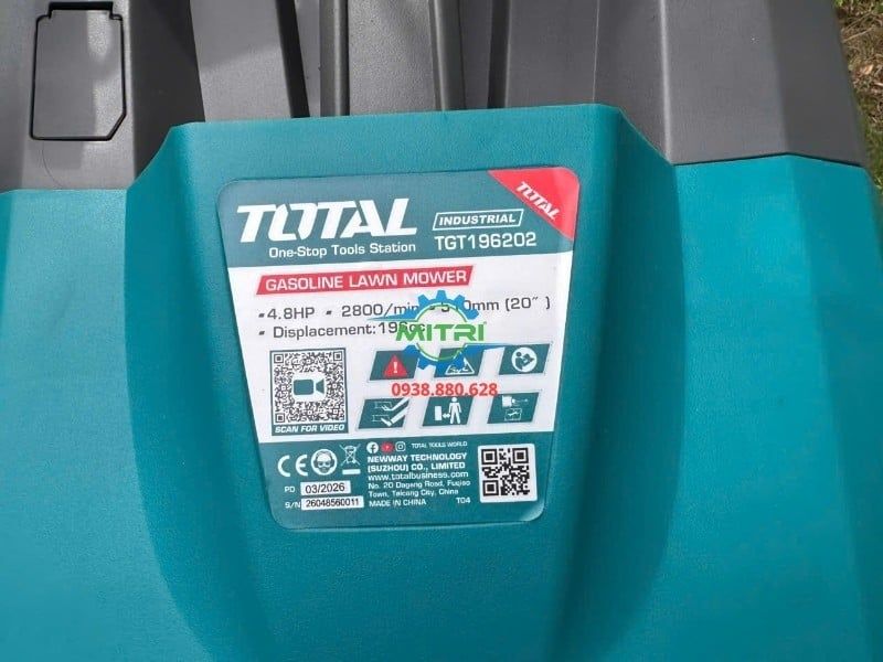 Máy Cắt Cỏ Đẩy Tay Total TGT196202 3.5kW, Lưỡi Cắt 510mm Có Sẵn Tại Minh Triết - hình ảnh sản phẩm thực tế 11