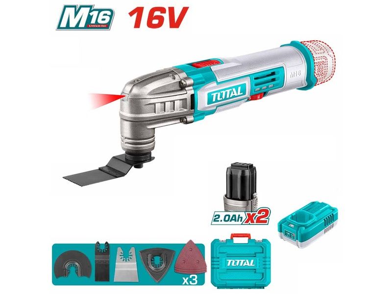 Máy cắt rung đa năng dùng pin 16V Total TMLI16222 (2 Pin 2.0Ah, 1 Sạc) - hình ảnh sản phẩm thực tế 1