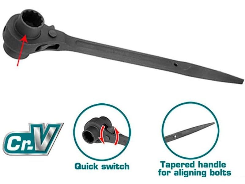 Cờ Lê đuôi Chuột Tuýp đôi 19x24mm Total THTRSW19241