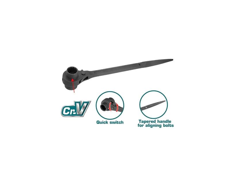 Cờ lê đuôi chuột tuýp đôi Total THTRSW17191 17x19mm