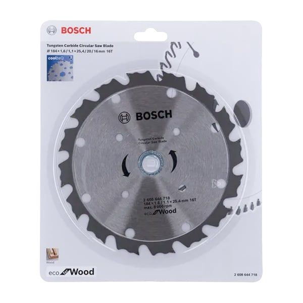 Lưỡi cưa gỗ Bosch Eco for Wood 184mm T16 (2608644718) - Chính hãng - hình ảnh sản phẩm thực tế 1