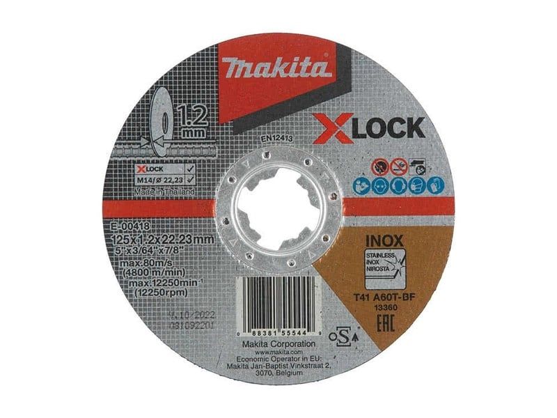 Đá cắt mỏng cho Inox (X-Lock/125x1.2x22.23mm/A60T) Makita E-00418 - hình ảnh sản phẩm thực tế 1