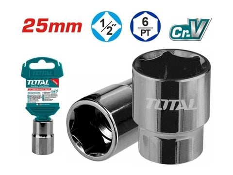 25mm Đầu Tuýp 6 Góc 1/2" Total THTST12251
