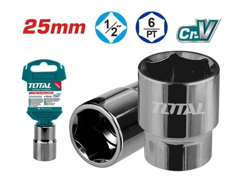 25mm Đầu Tuýp 6 Góc 1/2" Total THTST12251