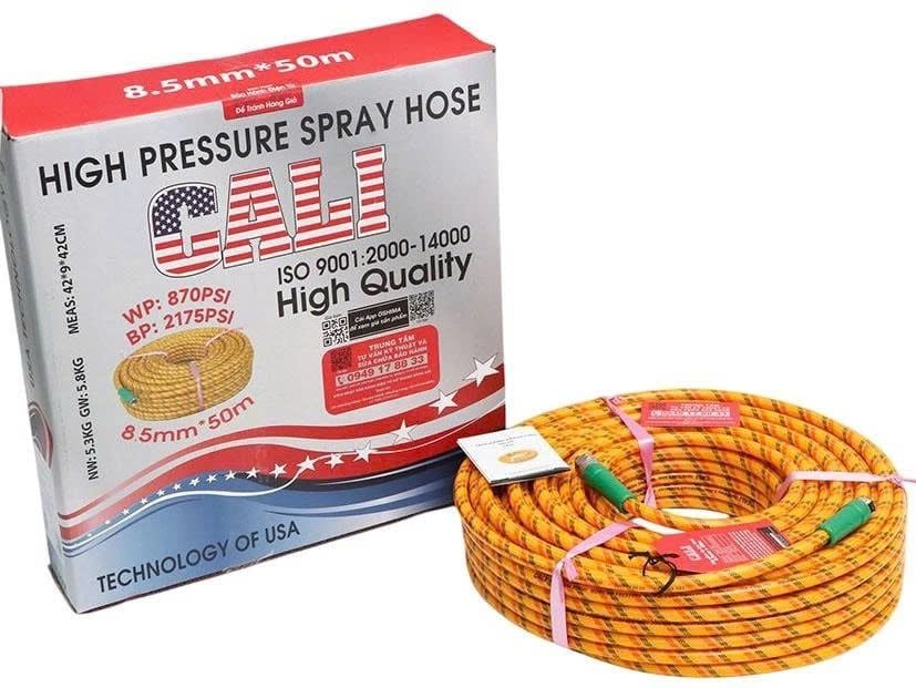 Dây Xịt Áp Lực Cali 8.5mm x 50m Chính Hãng – Dây Phun Thuốc, Rửa Xe Chịu Áp Lực Cao - hình ảnh sản phẩm thực tế 1