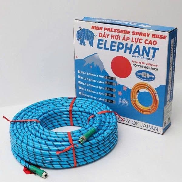 Dây Phun Áp Lực Nhật Bản Cá Sấu Elephant No.1 8.5mm x 50m Xanh Dương Chính Hãng - hình ảnh sản phẩm thực tế 1