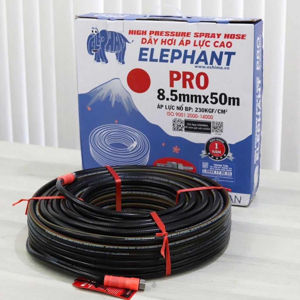 Ống Nhựa PVC ELEPHANT Pro 8.5mm x 50m Đen Chính Hãng Áp Lực Cao - hình ảnh sản phẩm thực tế 1