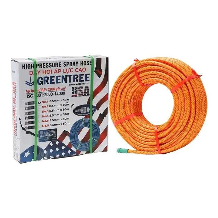 Dây Phun Xịt Rửa Greentree No.1 8.5mm x 50m Chính Hãng – Dây Áp Lực Cao Chịu Tải Tốt - hình ảnh sản phẩm thực tế 1