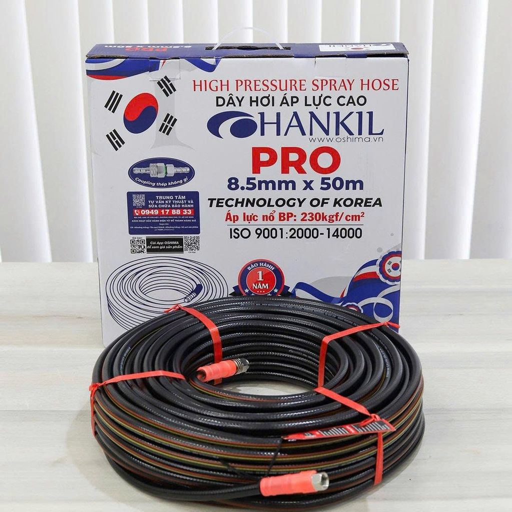 Ống Nhựa PVC HANKIL Pro 8.5mm x 50m Đen – Dây Áp Lực Cao 230kgf/cm² Chính Hãng Hàn Quốc - hình ảnh sản phẩm thực tế 1