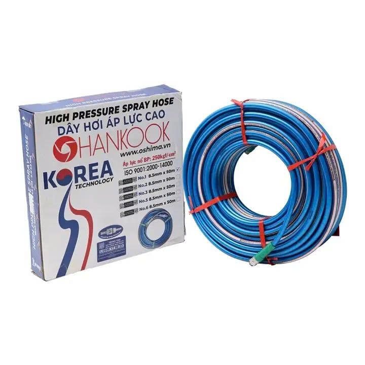 Dây Phun Xịt Rửa Hankook No.1 8.5mm x 50m Xanh Dương Chính Hãng - hình ảnh sản phẩm thực tế 1