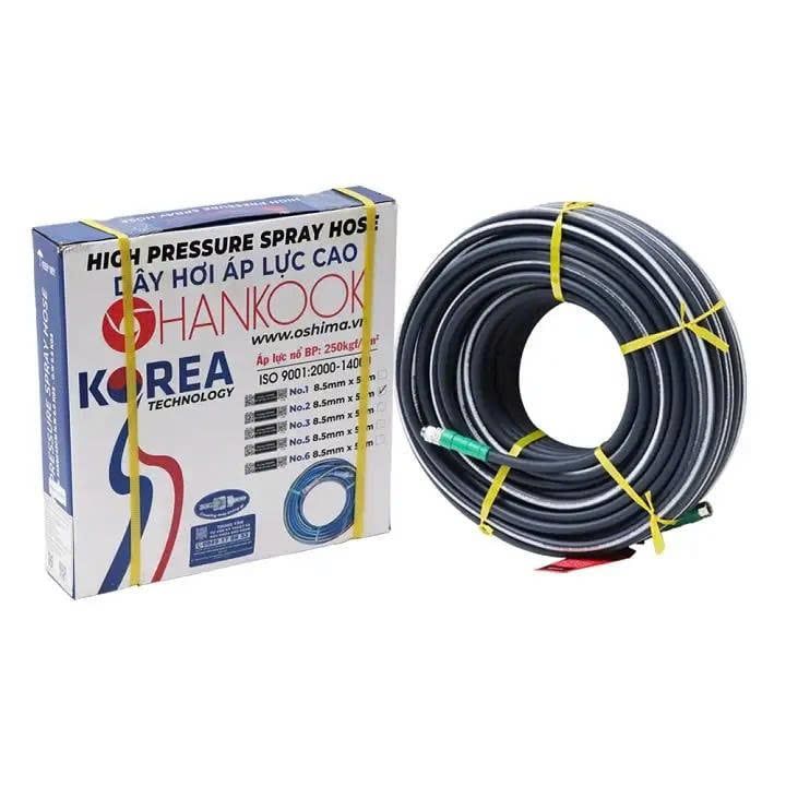Dây Phun Xịt Rửa Hankook No.2 8.5mm x 50m Xanh Dương Chính Hãng - hình ảnh sản phẩm thực tế 1