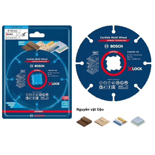 Đĩa cắt đa năng X-LOCK 125mm Bosch (2608901193) Chính Hãng - hình ảnh sản phẩm thực tế 1