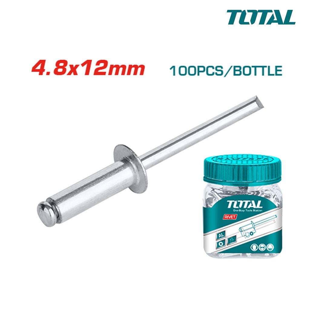 Đinh Rive Rút Nhôm/Inox 4.8x12mm Total WJRT4801211 - hình ảnh sản phẩm thực tế 1