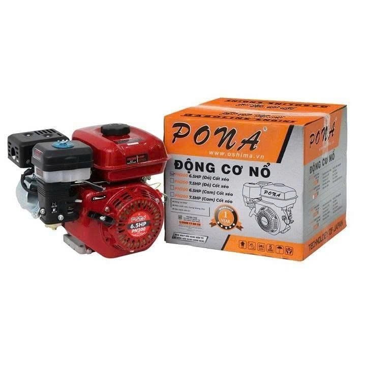 Máy Nổ Pona PN200 6.5HP Đỏ Cốt Xéo Chính Hãng - hình ảnh sản phẩm thực tế 1