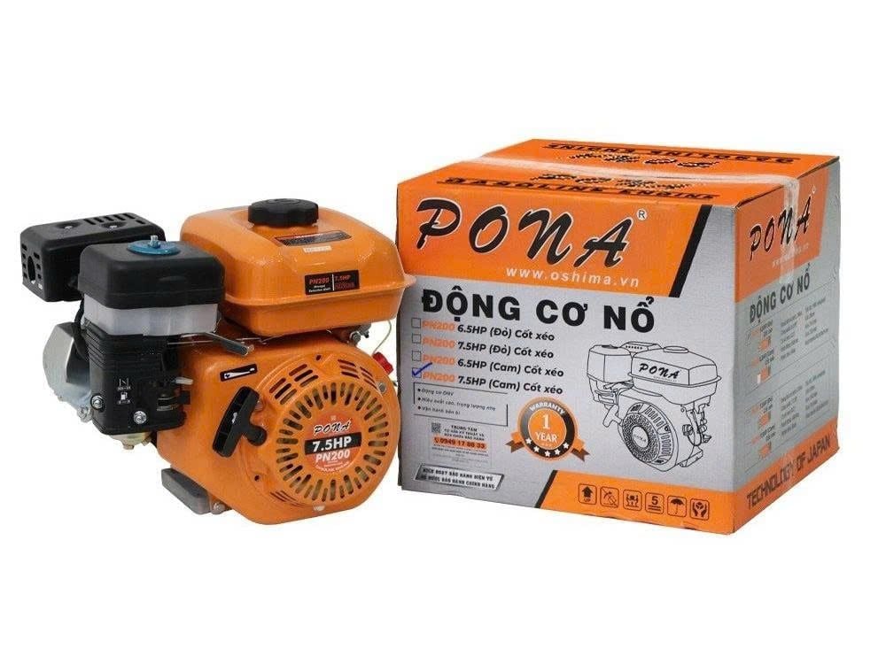 Động Cơ Nổ 4 Thì Pona PN200 7.5HP Cốt Xéo - hình ảnh sản phẩm thực tế 1