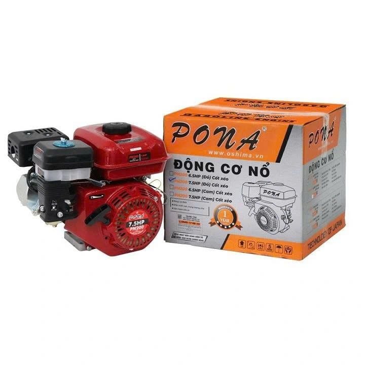 Máy Nổ Chạy Xăng Pona PN200 7.5HP Đỏ Cốt Xéo - hình ảnh sản phẩm thực tế 1