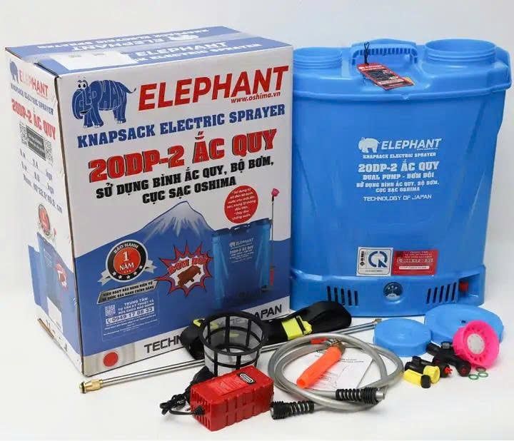 Bình Xịt Điện Elephant 20-DP 20L Bơm Đôi Chính Hãng - hình ảnh sản phẩm thực tế 1