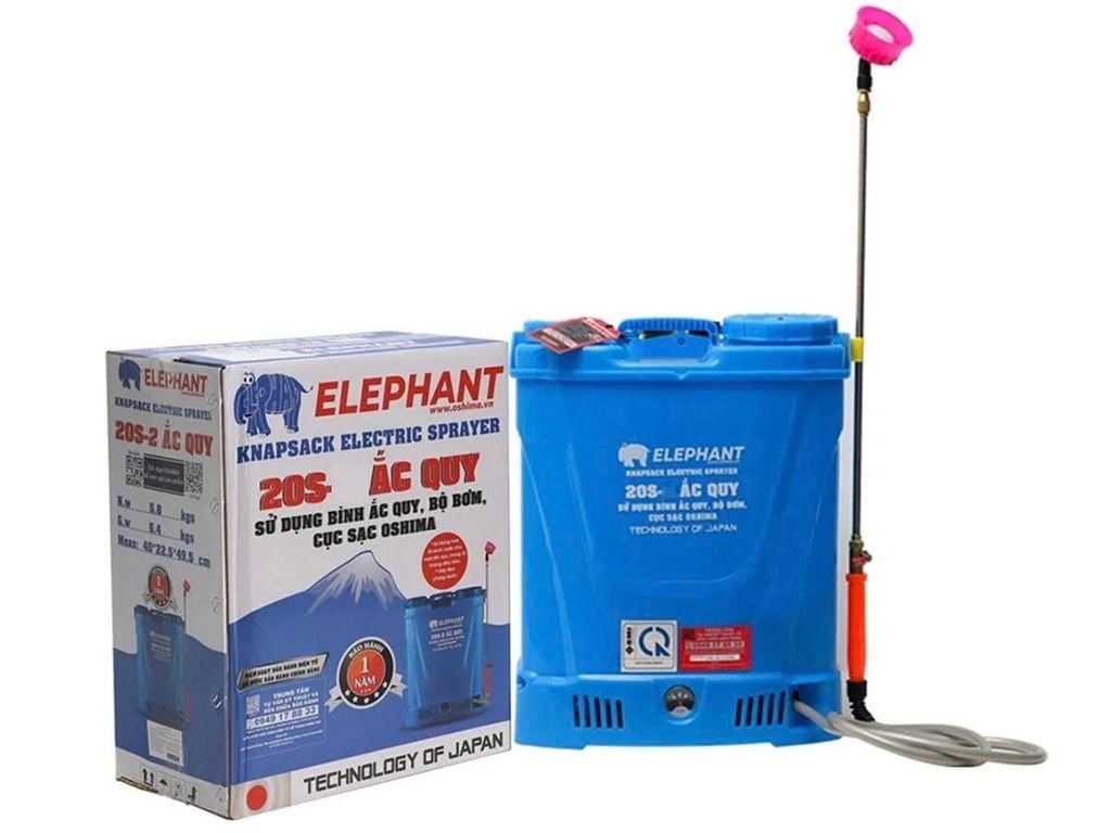 Bình Phun Thuốc Trừ Sâu Elephant 20S 20L 2 Ắc Quy Chính Hãng - hình ảnh sản phẩm thực tế 1
