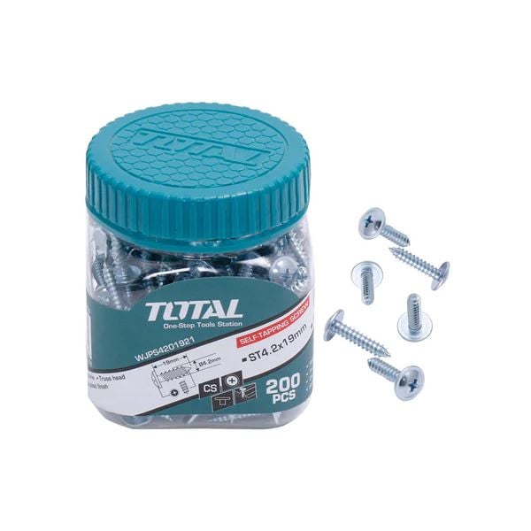 Hộp 200 vít tự khóa ST4.2x19mm Total WJPS4201921 - hình ảnh sản phẩm thực tế 1
