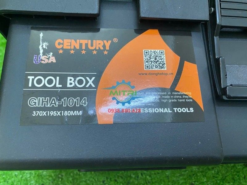 Thùng đồ nghề nhựa loại nhỏ Century GIHA-1014 (D370 x R195 x C180 mm) - hình ảnh sản phẩm thực tế 3