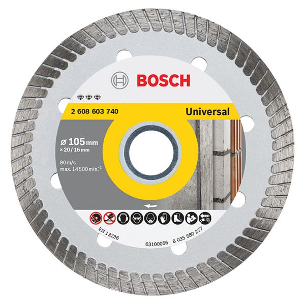 Đĩa cắt kim cương Turbo đa năng 105x20/16mm Bosch 2608603740 - hình ảnh sản phẩm thực tế 1