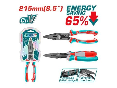Kềm Cắt Mũi Nhọn Mỏ Dài Trợ Lực 215mm Total THTC520806