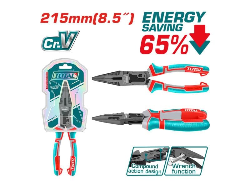 Kềm Cắt Mũi Nhọn Mỏ Dài Trợ Lực 215mm Total THTC520806