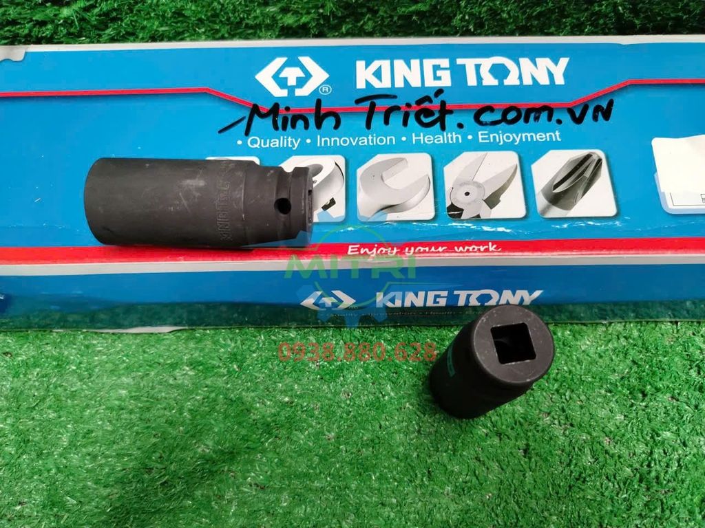 Đầu Khẩu Lục Giác Dài 24mm 1/2" Kingtony 443524M – Tuýp Hex Cr-Mo Đen 80mm - hình ảnh sản phẩm thực tế 6