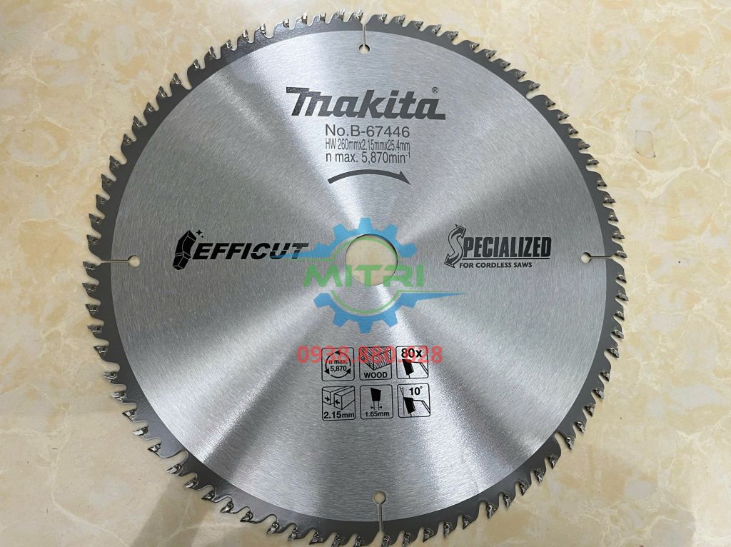 Lưỡi cắt hợp kim 4mm 80 răng Makita B-67446 - hình ảnh sản phẩm thực tế 3