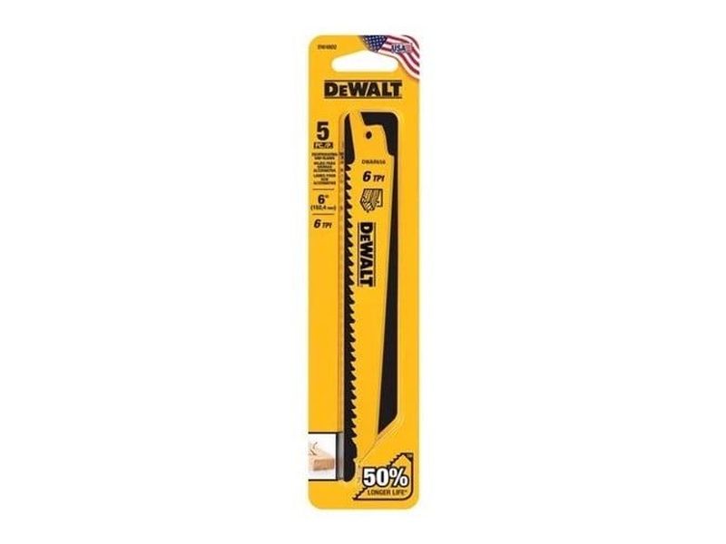Lưỡi cưa kiếm cắt gỗ có đinh 6"-152.4mm 6TPI DEWALTS DW4802 - hình ảnh sản phẩm thực tế 1